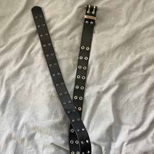 Leather- metal belt